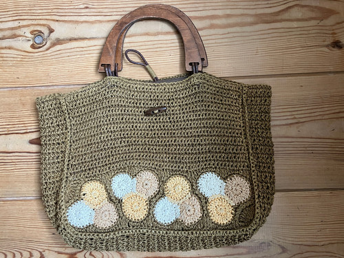Brown tan woven tote - brown/tan, by