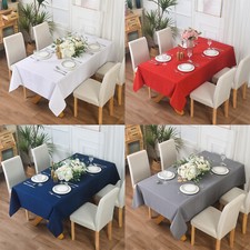 Extra Large Rectangular Fabric Tablecloth 150x300cm and 140x200cm 4 Colours