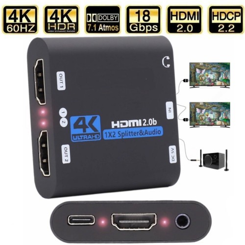 Hdmi splitter 2 out - 4k, in
