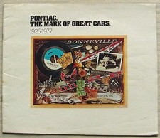 PONTIAC 1977 Range USA Sales Brochure Sunbird Firebird Le Mans Bonneville Astre+