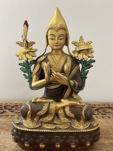 Brass buddha jetsongkapa - brass,