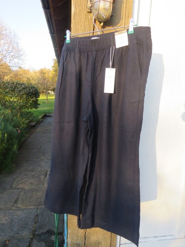 Wide leg cropped - leg,, black