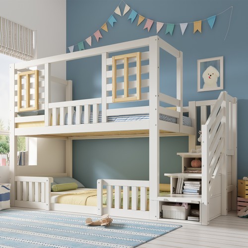 Bunk bed for kids wooden - kids,wooden, cabin