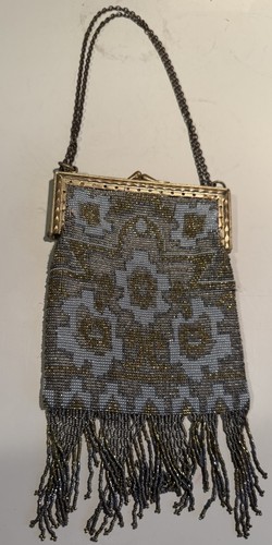 Antique art deco mesh evening - antique,
