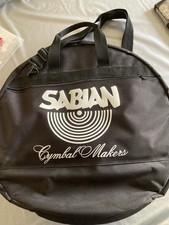 Sabian 22" Cymbal Bag, Black, Nylon, Twin Handles and Shoulder Strap, EXC COND