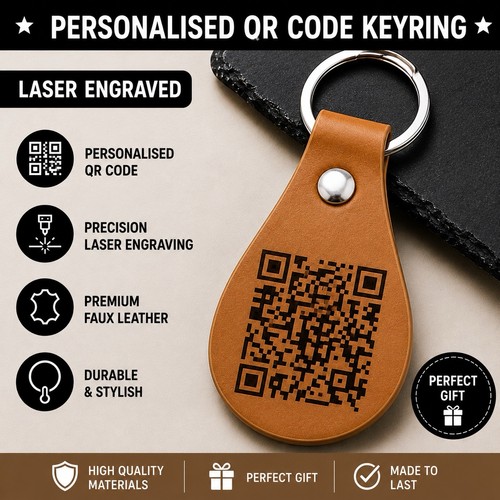 Custom code leather keyring - custom,