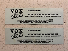 Rare: Howard Marks Book Tour Tickets for 'Mr Nice' Book Launch, 4 Sep 1996