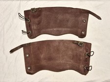 WW2 British Army Women's ATS Auxiliary Territorial Service Leather Gaiters #2