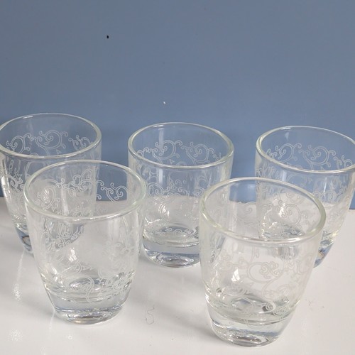 Etched floral clear glass - etched,