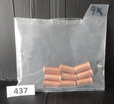 10mm Dia x 25mm long copper pipe plumbing insert, 1 bag of 9 inserts.