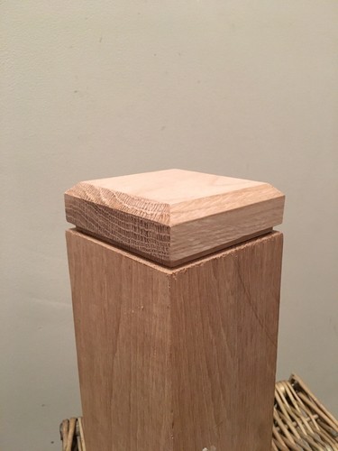 Solid oak newel caps fence - solid,