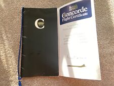 British Airways Concorde- rare 1970s LHR to Washington' Crown' Menu +Certificate