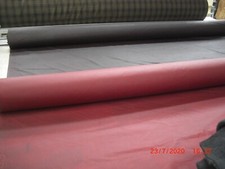 Waxed Cotton Fabrics 6ozMaroon+8oz Red Wax by metre Cheap Clearance BULK