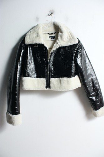 Plt womens faux leather crop - leather,