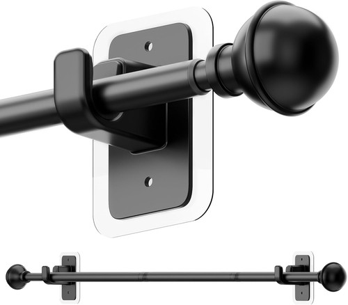 Drill black curtain poles - no,