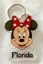 MINNIE MOUSE Florida Keyring - Keychain - Bag Charm - 5cm x 7cm - Disney