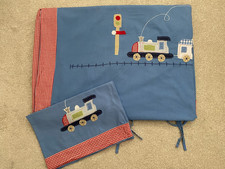 Laura Ashley Childrens Train Duvet Cover & Pillowcase Set - Single Size