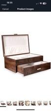 IRIVER BLANK Solid Wood Pure Copper Jewelry Storage Box Display Box(Walnut)