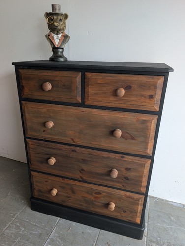 Solid pine chest drawers - pine,