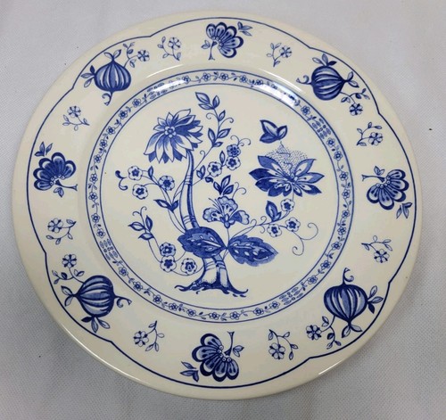 Blue onion plate ironstone - blue,