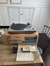 Vintage Sanyo Turntable TP 1010 Semi Automatic Record Player + HP200MkII NICE!!