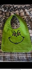 baby grinch outfit, grinch. Bibs. Green. Handmade, new
