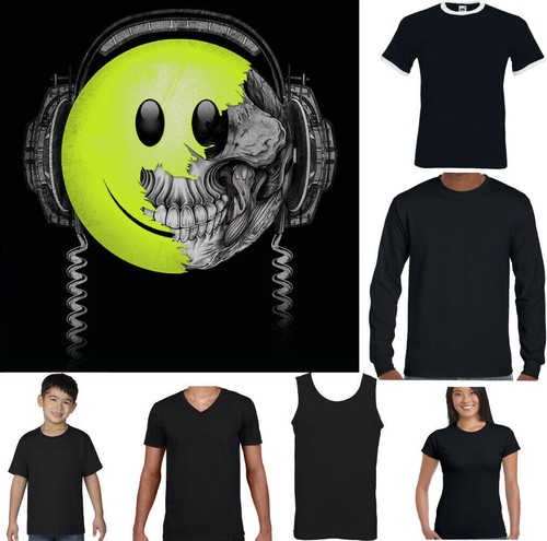 Skull shirt mens happy - skull, t-shirt