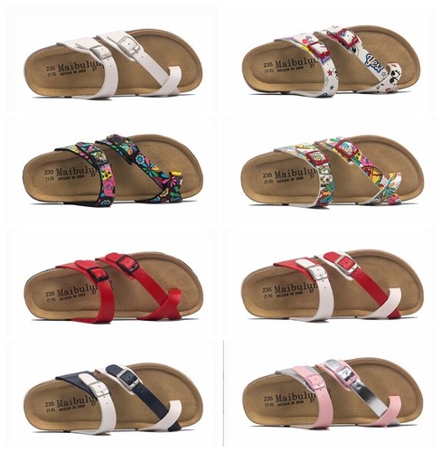 Summer flat sandals - summer, cork