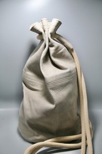 Grey Genuine real leather new,unused duffle shoulder crossbody bag by Satchelz