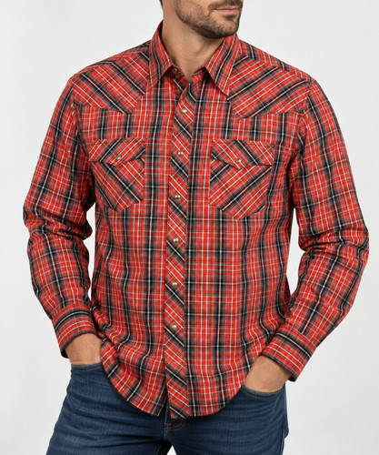 Wrangler shirt mens xlt red - wrangler,