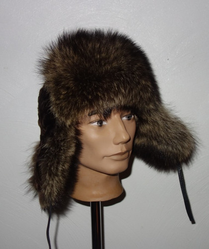 Raccoon fur hat - hat, cap
