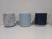 3 Ted Baker Balfour Portmeirion Mugs Cups Tea Coffee Stackable Stacking Set Lot