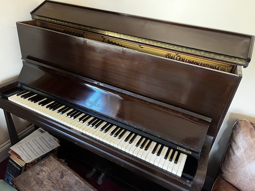 Antique challen upright piano - antique,
