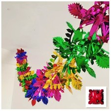 3x Foil Garlands Christmas, Parties Ceiling Wall Hanging Festive Decorations