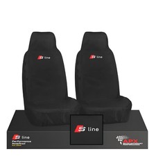 FOR AUDI A3 & S LINE S3 - CUSTOM FRONT SEAT COVERS WATERPROOF BLK A1 A3 A4 A5 A6