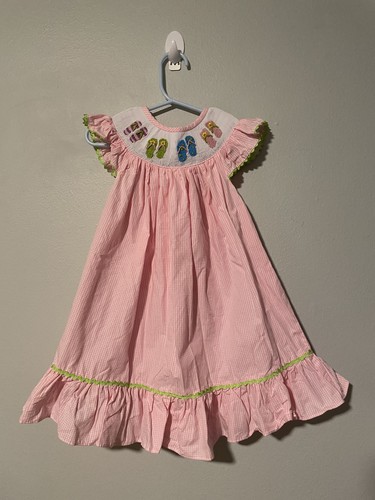Barefoot girls smocked flip - smocked,