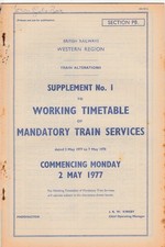 Vintage 1977 British Railways