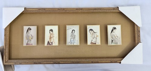 Framed indian hand painted - indian,