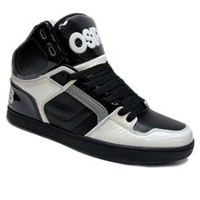OSIRIS SHOES NYC 83 CLK BLACK WHITE CARBON TRAINERS (UK 7 EUR 40.5)