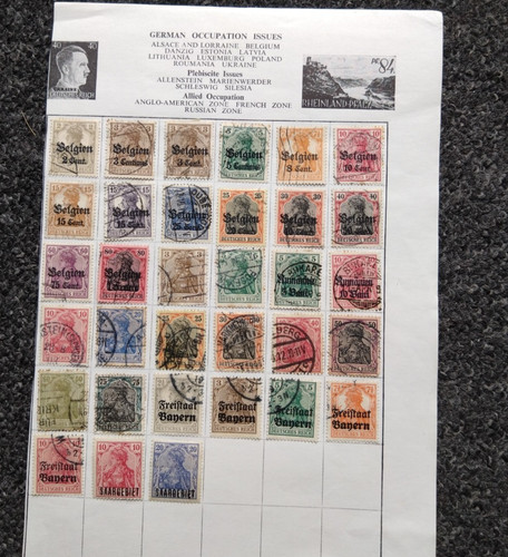German occupation stamp - german,