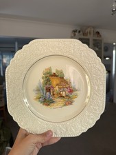 Rare Vintage Decorative Plate Elijah Cotton Lord Nelson Ware A Somerset Cottage