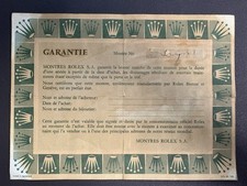 ROLEX Certificate DAMAGED