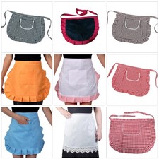 Ruffled Waist Apron Maid Apron Cooking Baking Apron Waitress Servant Apron