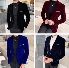 Mens Suit Jacket Golden Velvet