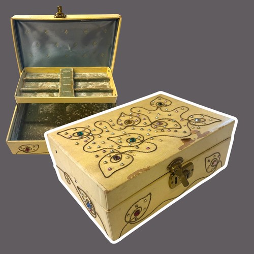 Vintage bejeweled jewelry box - vintage,