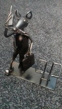 Novelty Metal Model*Mouse Man on Mobile Phone*Phone/Remote Control Holder/Stand*