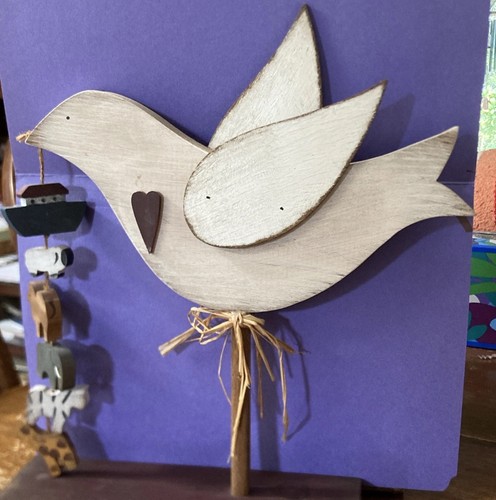 Handcrafted wooden bird decor - handcrafted,