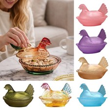 With Lid Chicken Shaped Dish