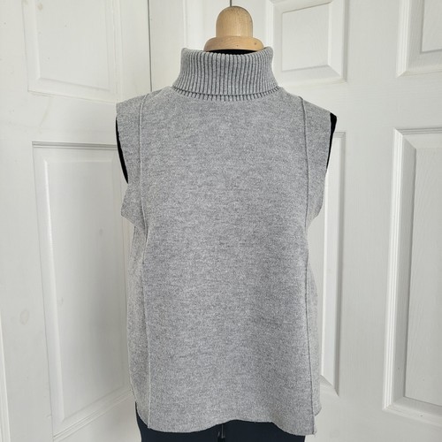 Zara grey roll neck sleeveless - grey,