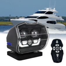 60W LED Searchlight Search Lamp Wireless Remote Control For Offroad Truck Marine